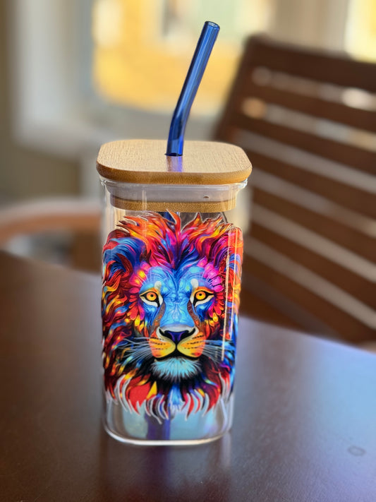 Unleash Your Wild Side with a Colorful Lion Tumbler